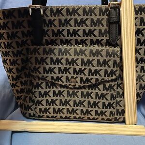 Michael Kors Signature Black and Tan Tote